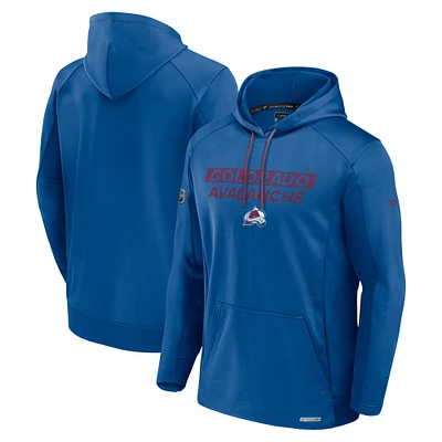 Men's Fanatics Navy Colorado Avalanche Pro Rink Fleece Pullover Hoodie