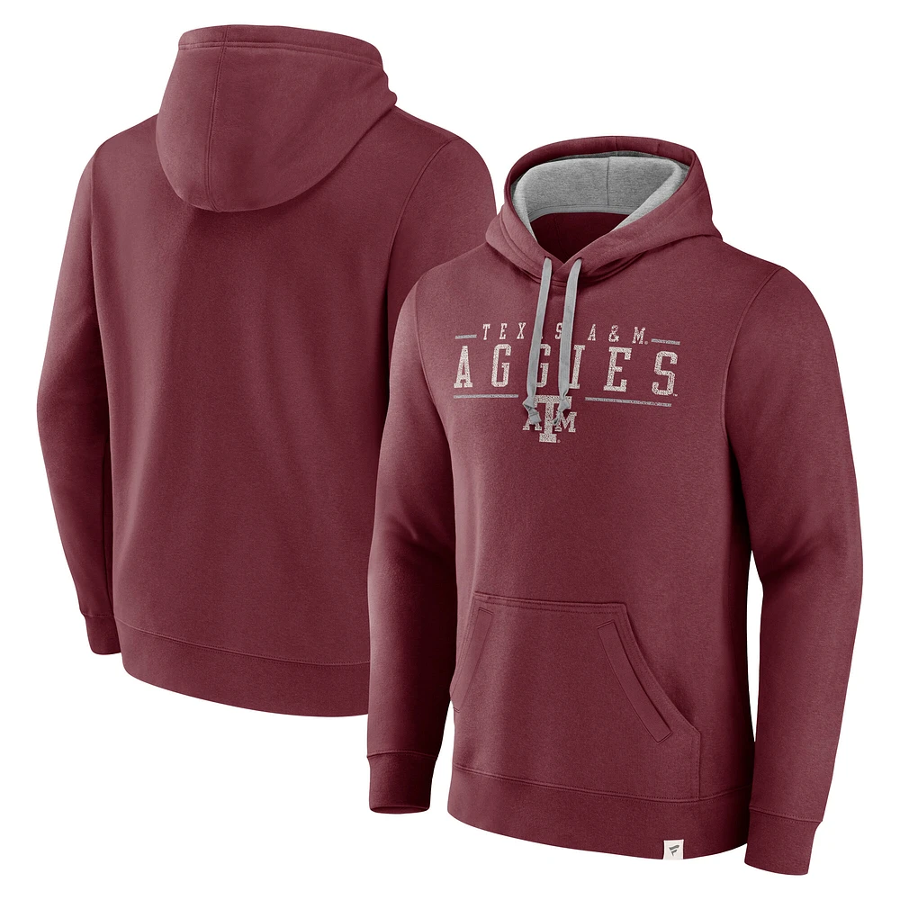 Men's Fanatics  Maroon Texas A&M Aggies Second Wind Distressed Pullover Hoodie