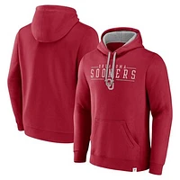 Men's Fanatics  Crimson Oklahoma Sooners Second Wind Distressed Pullover Hoodie