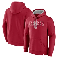 Men's Fanatics  Crimson Oklahoma Sooners Second Wind Distressed Pullover Hoodie