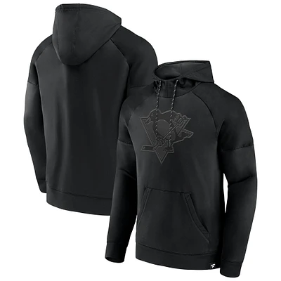 Men's Fanatics  Pittsburgh Penguins Black Ice Defender Raglan Pullover Hoodie