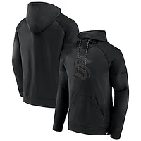 Men's Fanatics  Seattle Kraken Black Ice Defender Raglan Pullover Hoodie