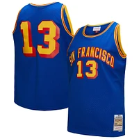 Men's Mitchell & Ness Wilt Chamberlain Royal San Francisco Warriors Hardwood Classics 1963/64 Swingman Jersey