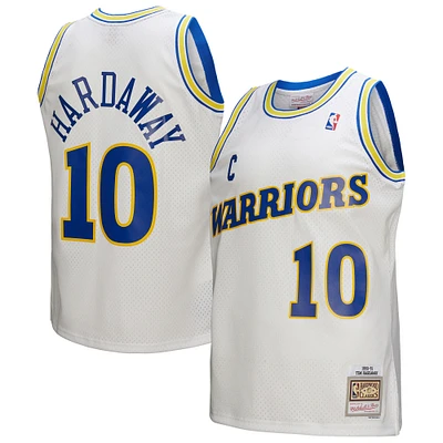 Men's Mitchell & Ness Tim Hardaway White Golden State Warriors Hardwood Classics 1990/91 Swingman Jersey