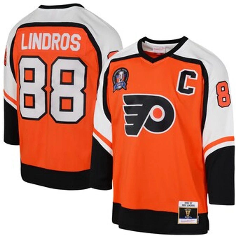 Youth Outerstuff Eric Lindros Orange Philadelphia Flyers Power Play 2.0 Player Jersey with Captain Patch