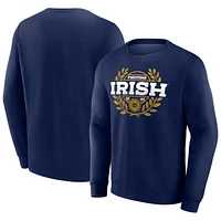 Men's Navy Notre Dame Fighting Irish Old School Cool Fleece Pullover Sweatshirt