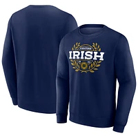 Men's Navy Notre Dame Fighting Irish Old School Cool Fleece Pullover Sweatshirt