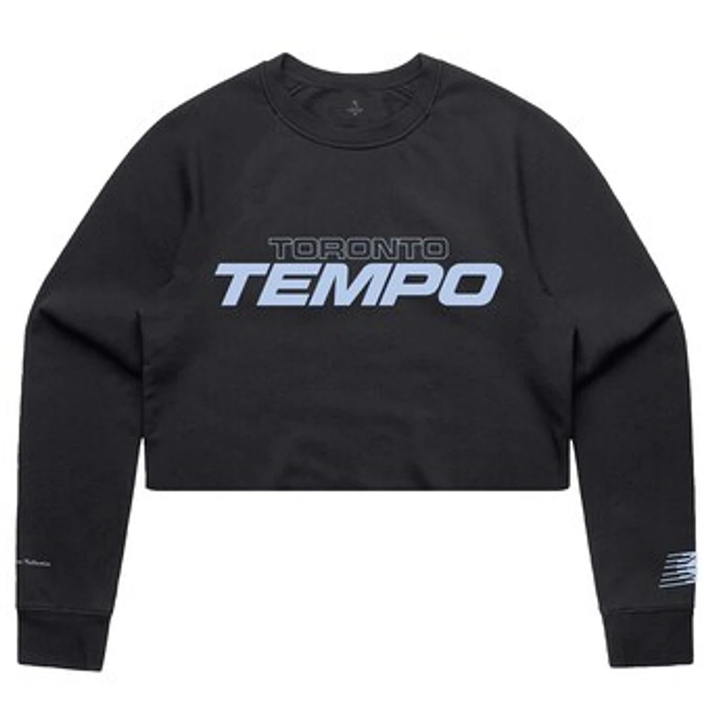 Women's Peace Collective Black Toronto Tempo Cropped Pullover Sweatshirt