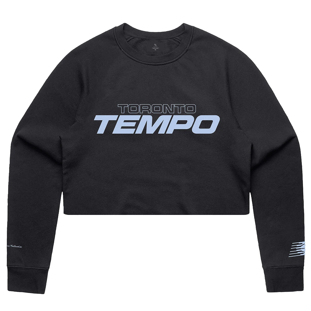 Women's Peace Collective Black Toronto Tempo Cropped Pullover Sweatshirt