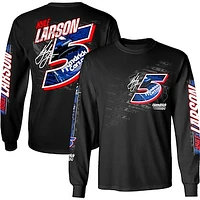 Men's Hendrick Motorsports Team Collection Black Kyle Larson HendrickCars.com Long Sleeve T-Shirt