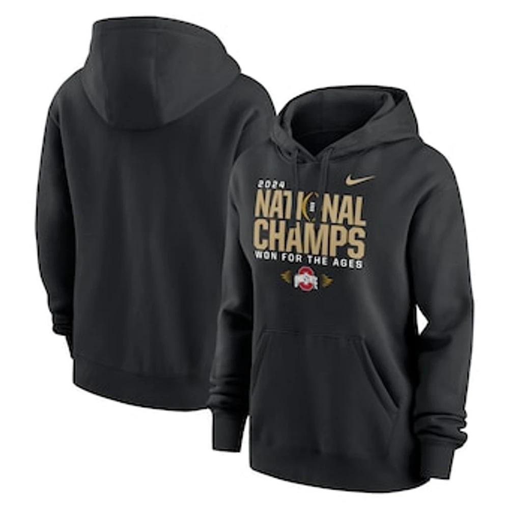 Women's Nike Black Ohio State Buckeyes College Football Playoff 2024 National Champions Locker Room Pullover Hoodie