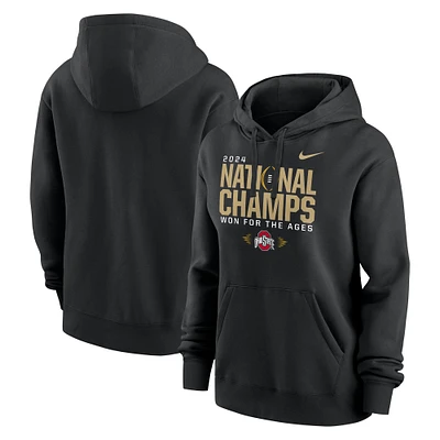 Women's Nike Black Ohio State Buckeyes College Football Playoff 2024 National Champions Locker Room Pullover Hoodie