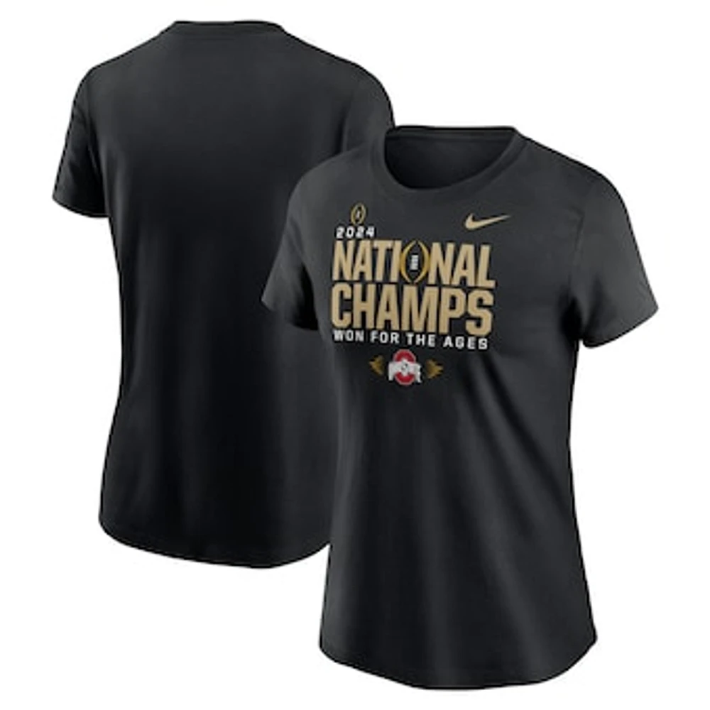 Women's Nike Black Ohio State Buckeyes College Football Playoff 2024 National Champions Locker Room T-Shirt