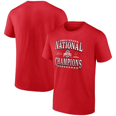 Men's Fanatics Scarlet Ohio State Buckeyes College Football Playoff 2024 National Champions Hometown T-Shirt