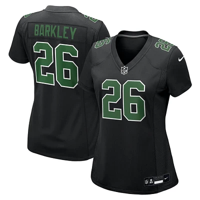 Women's Nike Saquon Barkley Carbon Black/Kelly Green Philadelphia Eagles Fashion Game Jersey