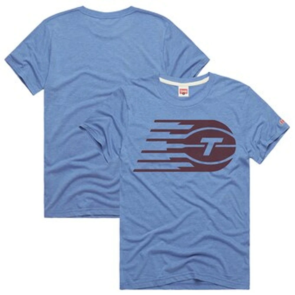 Unisex Homage Light Blue Toronto Tempo Tri-Blend Logo T-Shirt