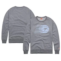 Unisex Homage Gray Toronto Tempo Logo Tri-Blend Pullover Sweatshirt