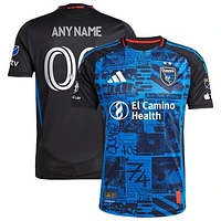 Men's adidas Black San Jose Earthquakes 2025 Headliner Authentic Custom Jersey
