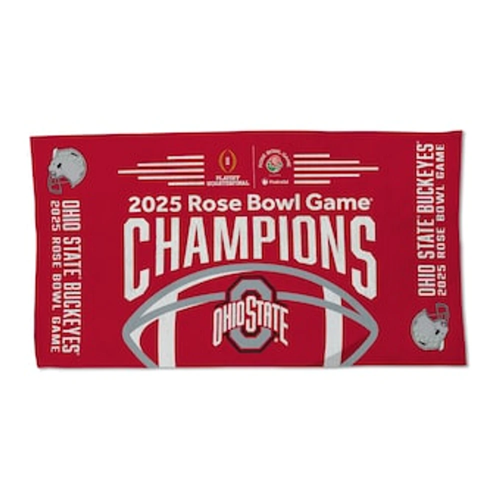 WinCraft Ohio State Buckeyes College Football Playoff 2025 Rose Bowl Champions Locker Room 22'' x 42'' One-Sided Towel