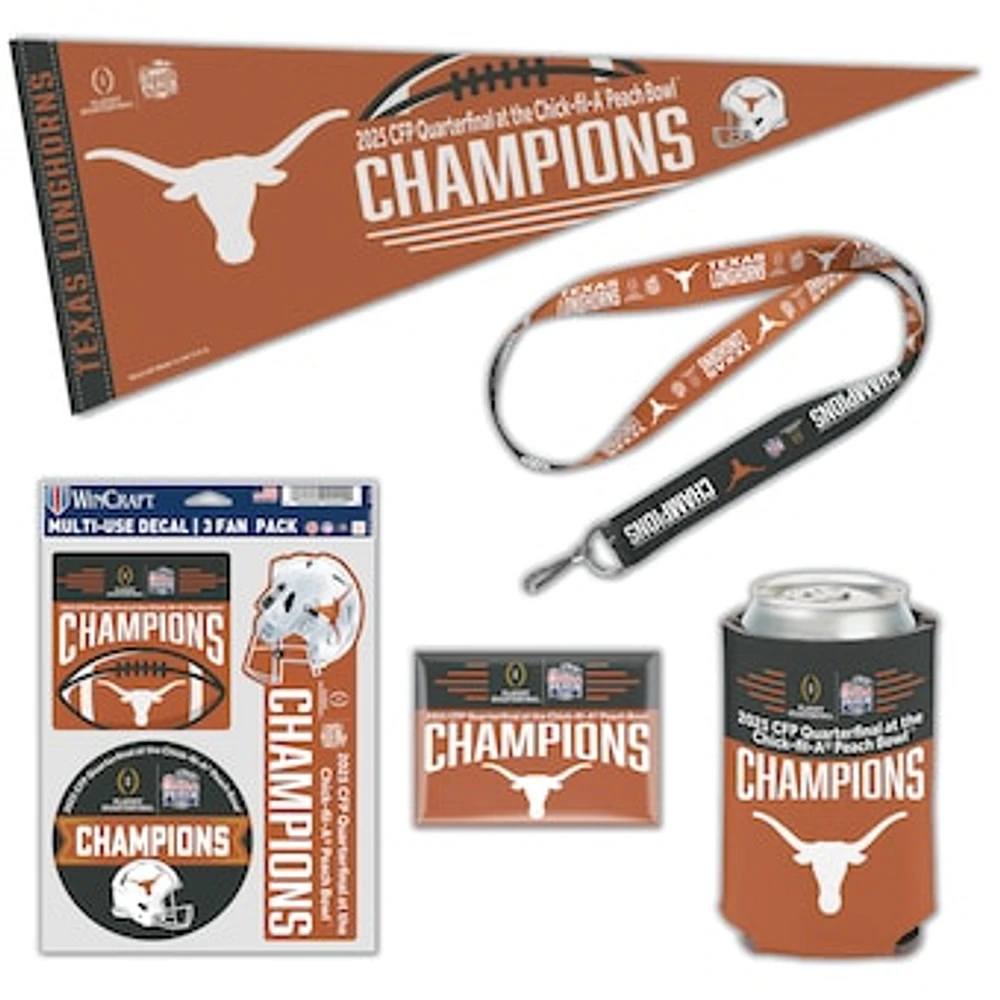 WinCraft Texas Longhorns College Football Playoff 2025 Peach Bowl Champions Five-Piece Fan Pack