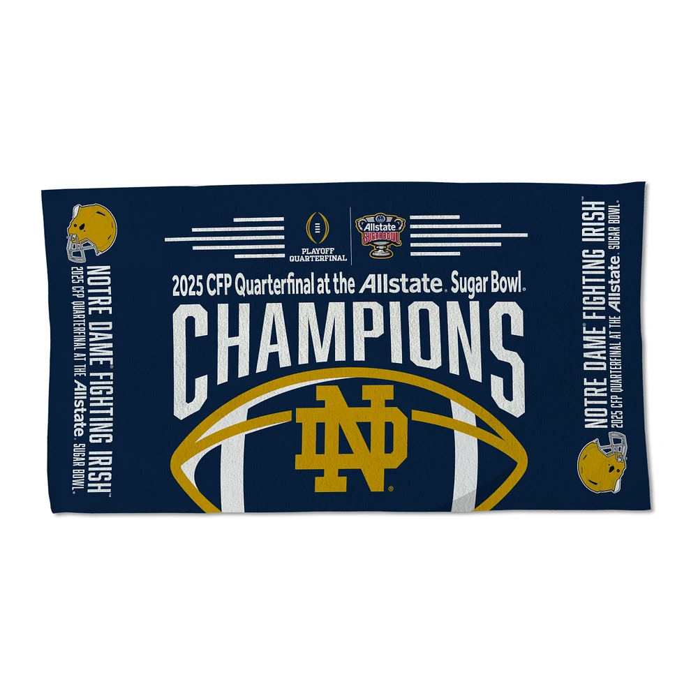 WinCraft Notre Dame Fighting Irish College Football Playoff 2025 Sugar Bowl Champions Locker Room 22'' x 42'' One-Sided Towel