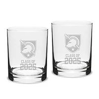 Army Black Knights Class of 2025 Two-Piece 14oz. Classic Double Old-Fashioned Glass Set