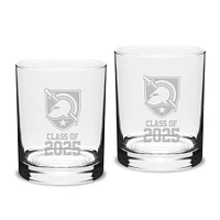 Army Black Knights Class of 2025 Two-Piece 14oz. Classic Double Old-Fashioned Glass Set