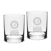 Alabama Crimson Tide Class of 2025 Two-Piece 14oz. Classic Double Old-Fashioned Glass Set