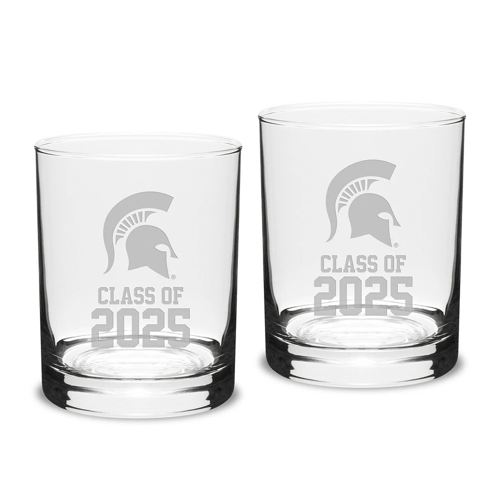 Michigan State Spartans Class of 2025 Two-Piece 14oz. Classic Double Old-Fashioned Glass Set