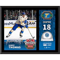 Robert Thomas St. Louis Blues 2025 NHL Winter Classic 12" x 15" Sublimated Plaque with Game-Used Ice - Limited Edition of 250
