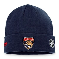 Men's Fanatics Navy Florida Panthers Authentic Pro Rink Cuffed Knit Hat