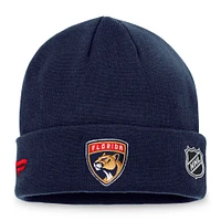 Men's Fanatics Navy Florida Panthers Authentic Pro Rink Cuffed Knit Hat