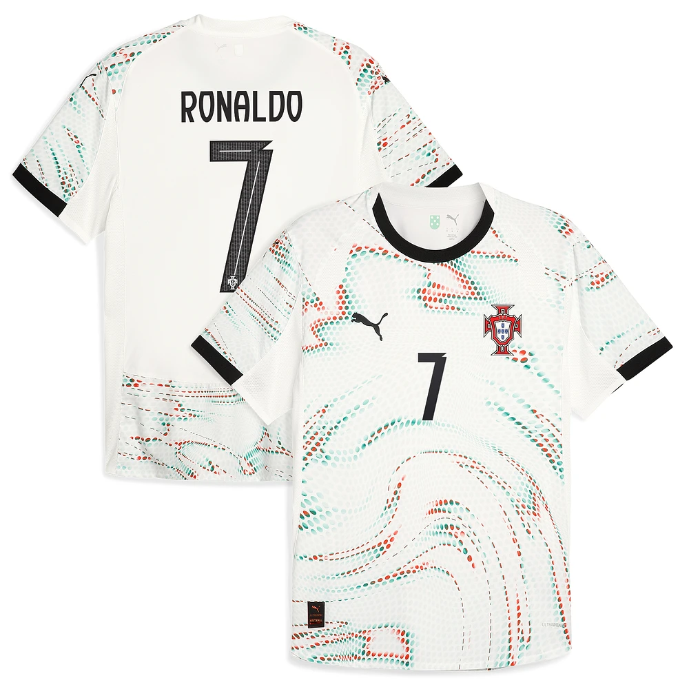 Men's Puma Cristiano Ronaldo White Portugal National Team 2025 Away Authentic Jersey