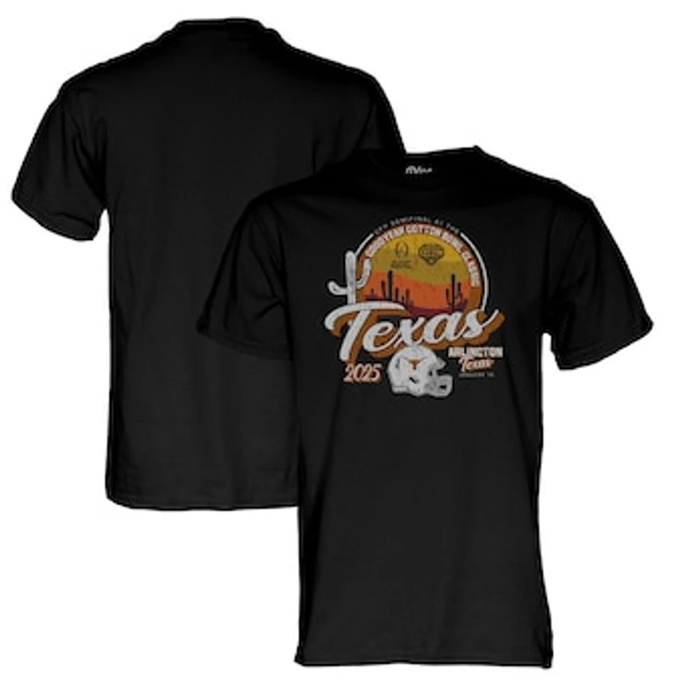 Men's Blue 84 Black Texas Longhorns College Football Playoff 2025 Cotton Bowl T-Shirt