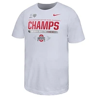 Youth Nike  White Ohio State Buckeyes College Football Playoff 2025 Cotton Bowl Champions Locker Room T-Shirt