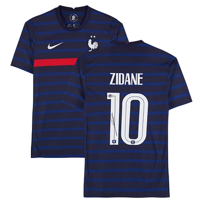 Zinedine Zidane France National Team Autographed 2020 Navy Home Nike Jersey