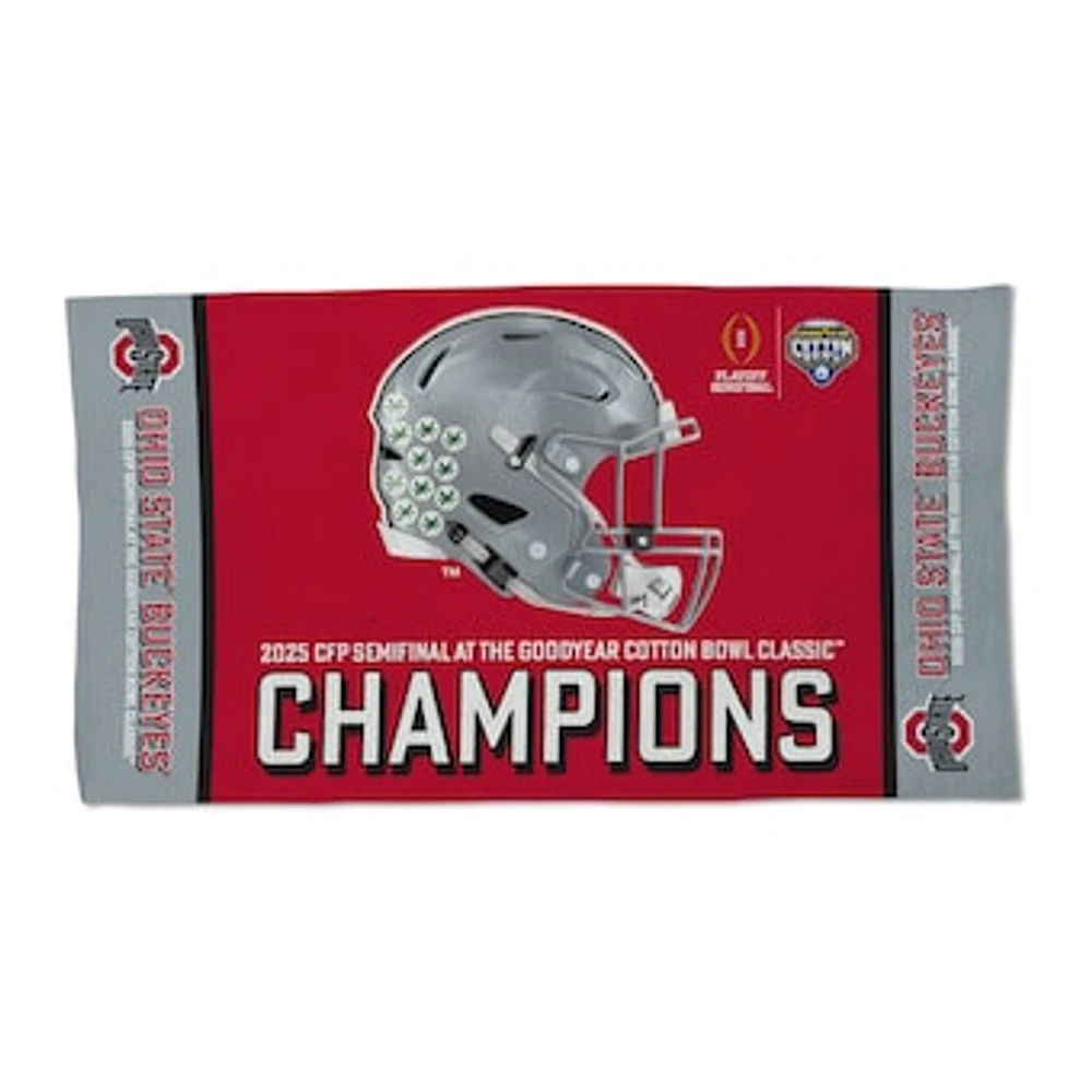 WinCraft Ohio State Buckeyes College Football Playoff 2025 Cotton Bowl Champions Locker Room 22" x 42" One-Sided Towel