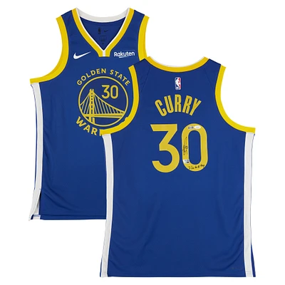 Stephen Curry Golden State Warriors Autographed Royal Nike Icon Edition Swingman Jersey with Sponsor Patch & "I can do all things" Inscription - JSA