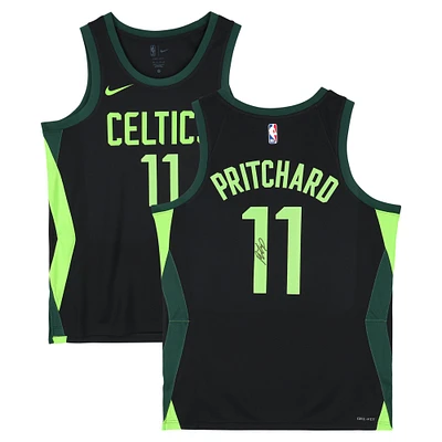 Payton Pritchard Boston Celtics Autographed Black Nike 2024-25 City Edition Swingman Jersey