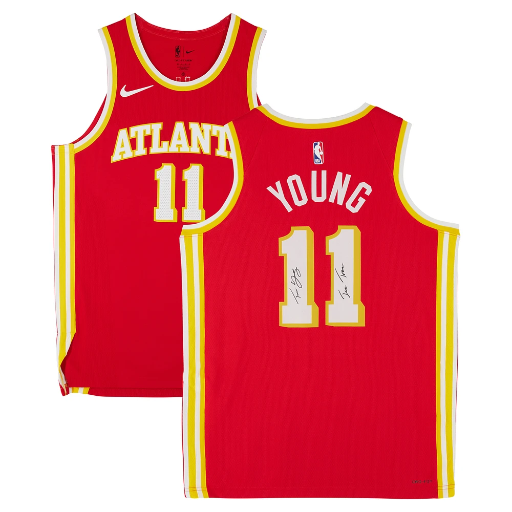 Trae Young Atlanta Hawks Autographed Red Nike Icon Edition Swingman Jersey with "Ice Trae" Inscription