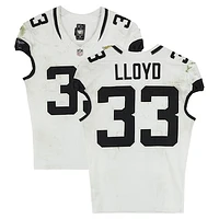 Devin Lloyd Jacksonville Jaguars Game-Used #33 White Nike Jersey vs. Las Vegas Raiders on December 22, 2024