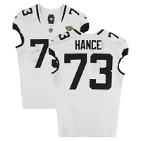 Blake Hance Jacksonville Jaguars Game-Used #73 White Nike Jersey vs. Las Vegas Raiders on December 22, 2024