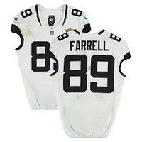 Luke Farrell Jacksonville Jaguars Game-Used #89 White Nike Jersey vs. Las Vegas Raiders on December 22, 2024