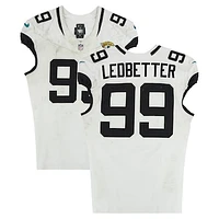 Jeremiah Ledbetter Jacksonville Jaguars Game-Used #99 White Nike Jersey vs. Las Vegas Raiders on December 22, 2024