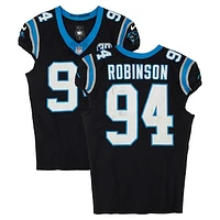 A'Shawn Robinson Carolina Panthers Game-Used #94 Black Nike Jersey vs. Arizona Cardinals on December 22, 2024