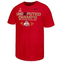 Youth Nike Scarlet Ohio State Buckeyes College Football Playoff 2024 National Champions  UND12PUTED T-Shirt