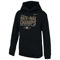 Youth Nike Black Ohio State Buckeyes College Football Playoff 2024 National Champions  Pullover Hoodie