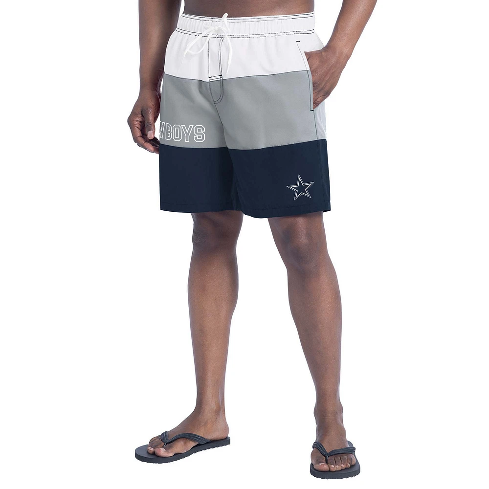 Men's G-III Sports by Carl Banks  White/Gray Dallas Cowboys Sunrise Volley Swim Shorts
