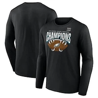 Men's Fanatics  Black Philadelphia Eagles 2024 NFC Champions Hometown Not Done Long Sleeve T-Shirt