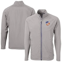 Men's Cutter & Buck FC Cincinnati Adapt Eco Knit Hybrid Recycled Raglan Full-Zip Jacket